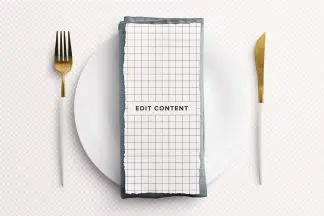 Free Wedding Menu Mockup on Table Setting Free Download