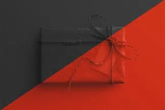 Free Gift Mockup and Tag Wrapped Free PSD Mockup
