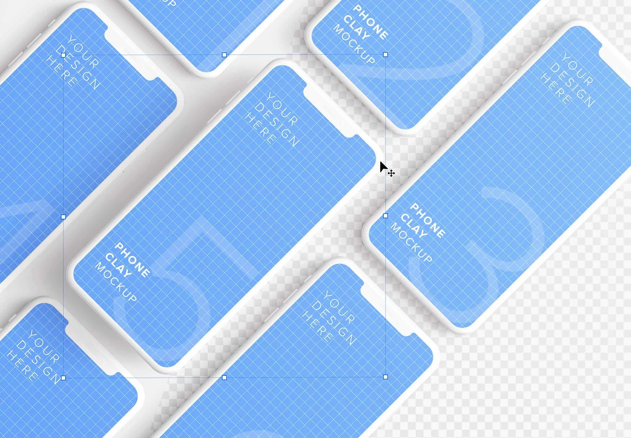 iphone smartphone clay layout 5 mockup image01
