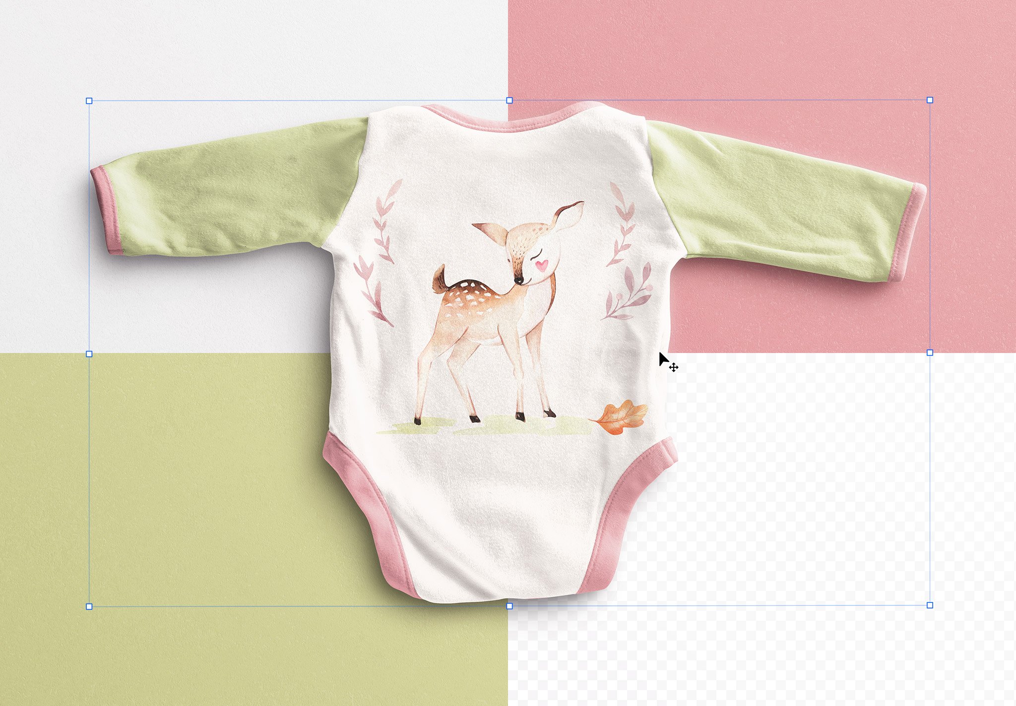 Baby Vest Long Sleeves Back Mockup Image02