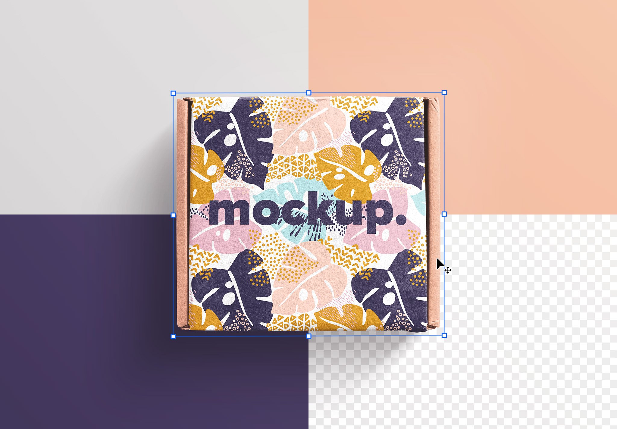 Postal Square Box Mockup Image02