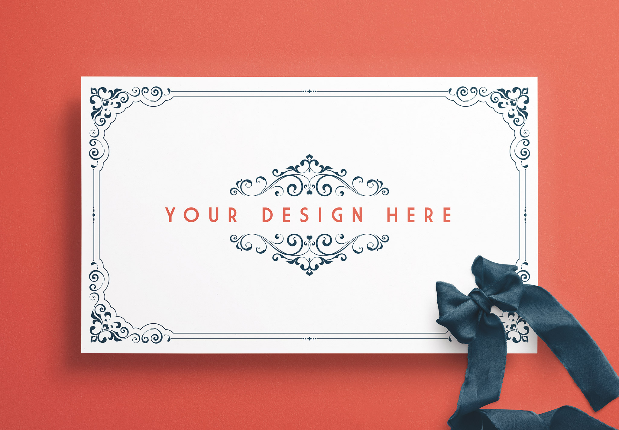 Card With Ribbons Mockup 2 image03