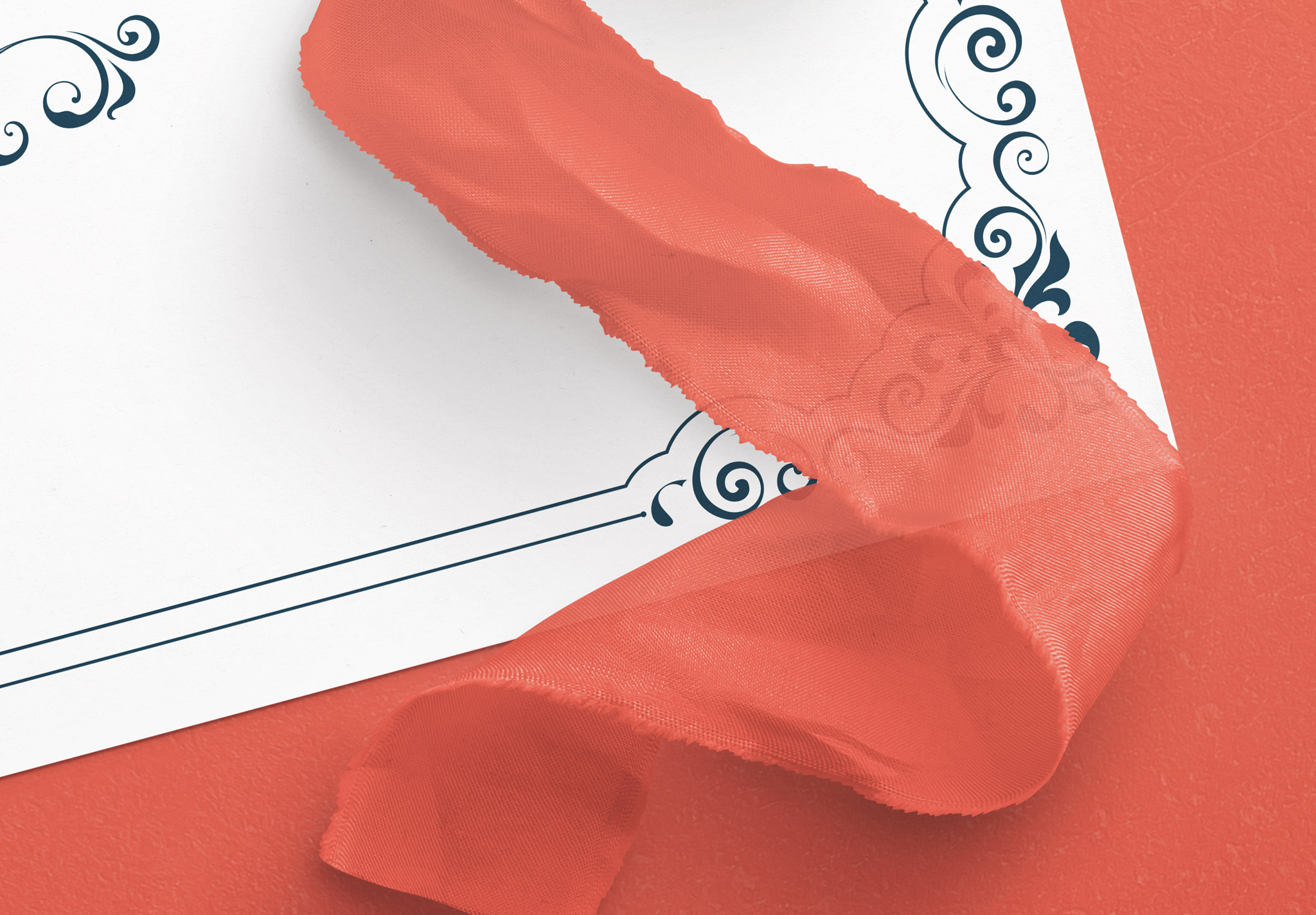 Card With Ribbons Mockup 4 image04