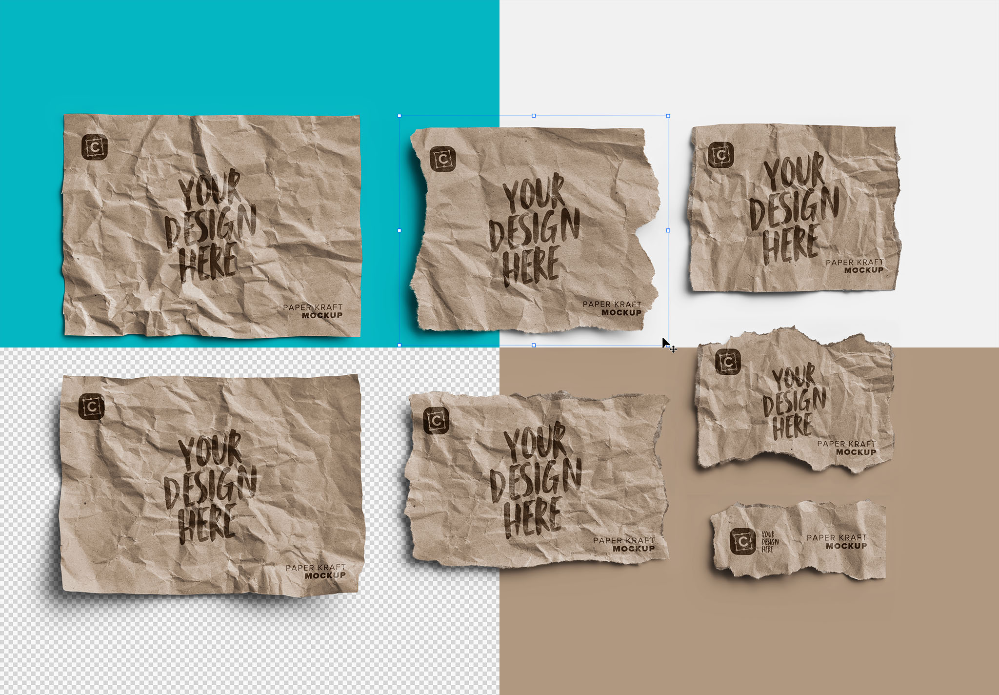 Paper Kraft 03 Isolated Objects
