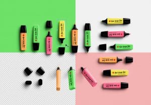 Highlighters 03 Isolated Objects