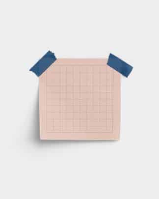 Pink Checked Sticky Note with Washi Tape 01 PNG Image Thumbnail