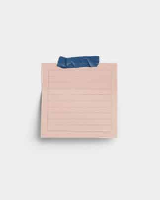 Pink Ruled Sticky Note with Washi Tape 01 PNG Image Thumbnail