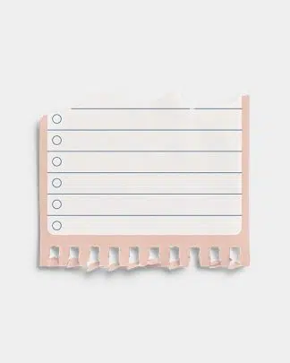 Pink Small List Half Torn Page Notepad 01 PNG Image Thumbnail