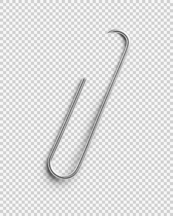 Metallic Paper Clip 7 Clipped 03 PNG Image Transparent Background