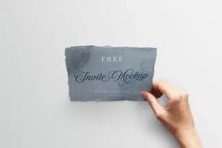 Free Wedding Invitation Handmade Paper Mockup Free PSD Mockup