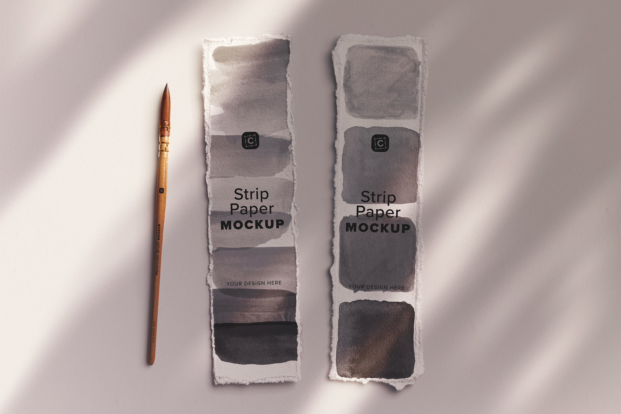Two Strip Deckled Edge Paper with Watercolor Brush Mockup 01 Thumbnail.jpg