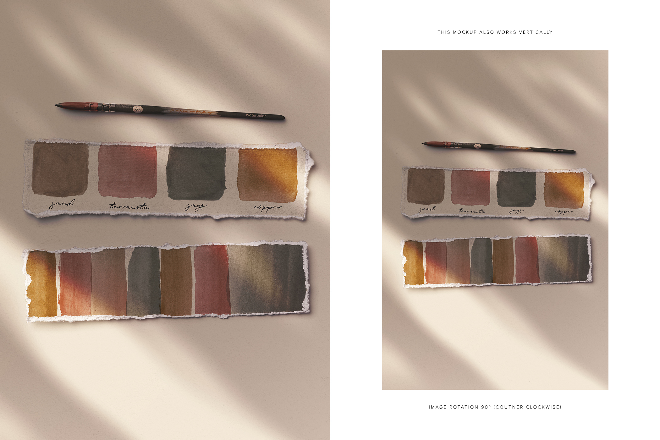 Two Strip Deckled Edge Paper with Watercolor Brush Mockup 05 Mockup Rotation Landscape or Portrait.jpg