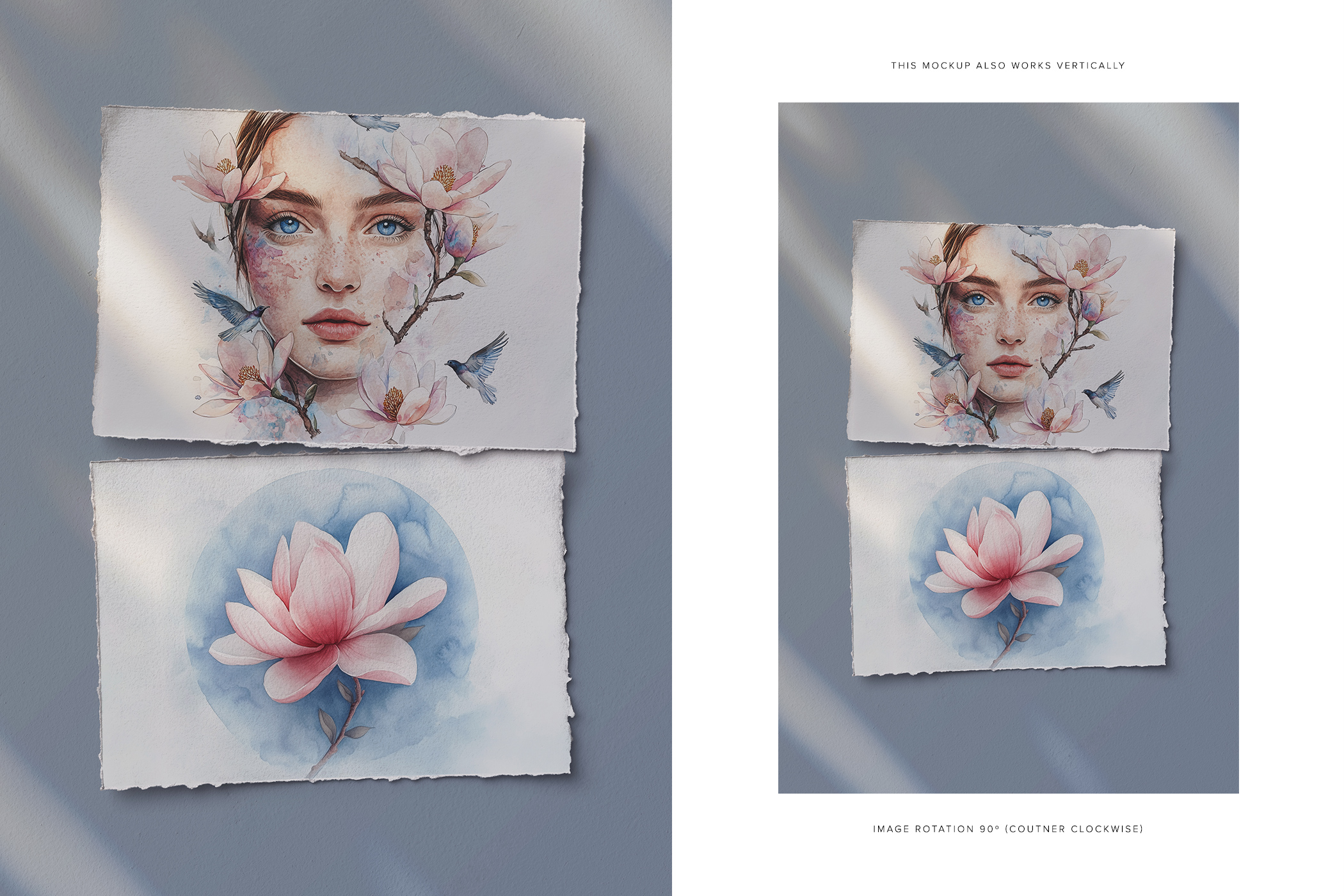 Two A4 Deckled Edge Paper Mockup 05 Mockup Rotation Landscape or Portrait.jpg