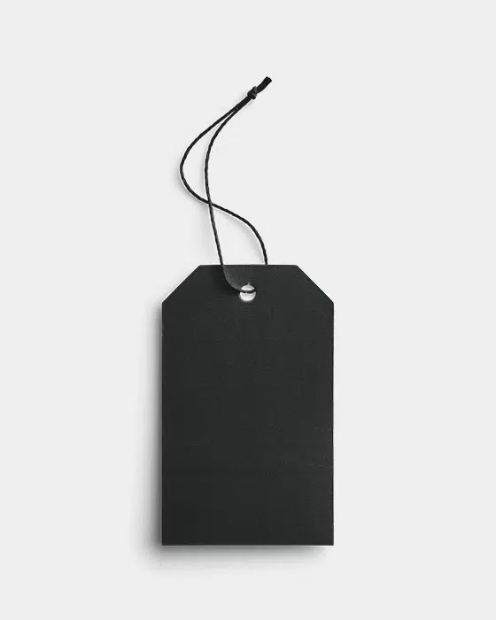Black Label with Hanging String - Custom Scene