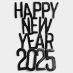 Black Metallic Happy New Year 2025 Text 01 PNG Image Thumbnail.jpg