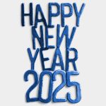 Blue Metallic Happy New Year 2025 Text 01 PNG Image Thumbnail.jpg
