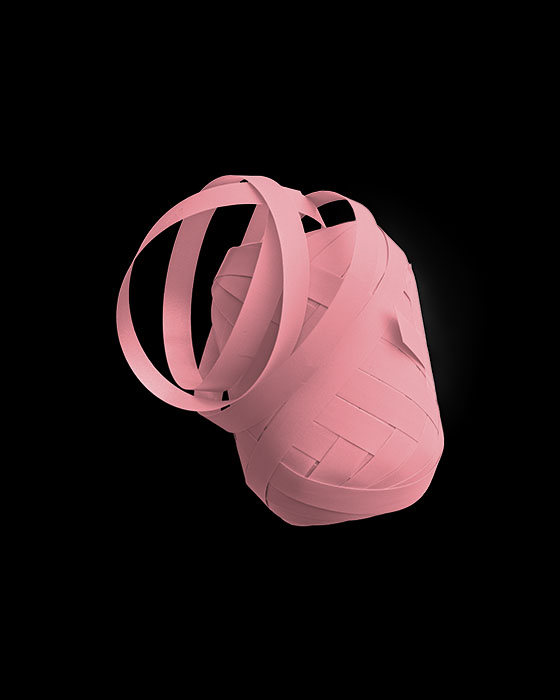 Cotton Pink Curling Ribbon Ball for Gift Wrapping 04 PNG Image Isolated Object.jpg
