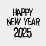 Elegant Black Metallic New Year 2025 Sign 01 PNG Image Thumbnail.jpg