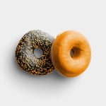 Pair of Donuts with Black and Orange Glaze with Sprinkles 01 PNG Image Thumbnail.jpg