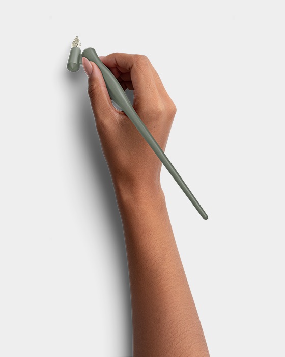 Brown Hand Holding Oblique Calligraphy Pen Vintage and Antique 01 PNG Image Thumbnail 1.jpg