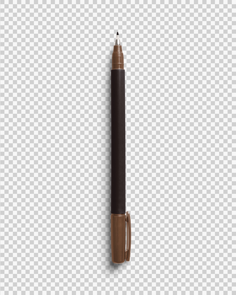 Fine Tip Marker Calligraphy Pen with Open Cap Modern Shadows 03 PNG Image Transparent Background.jpg