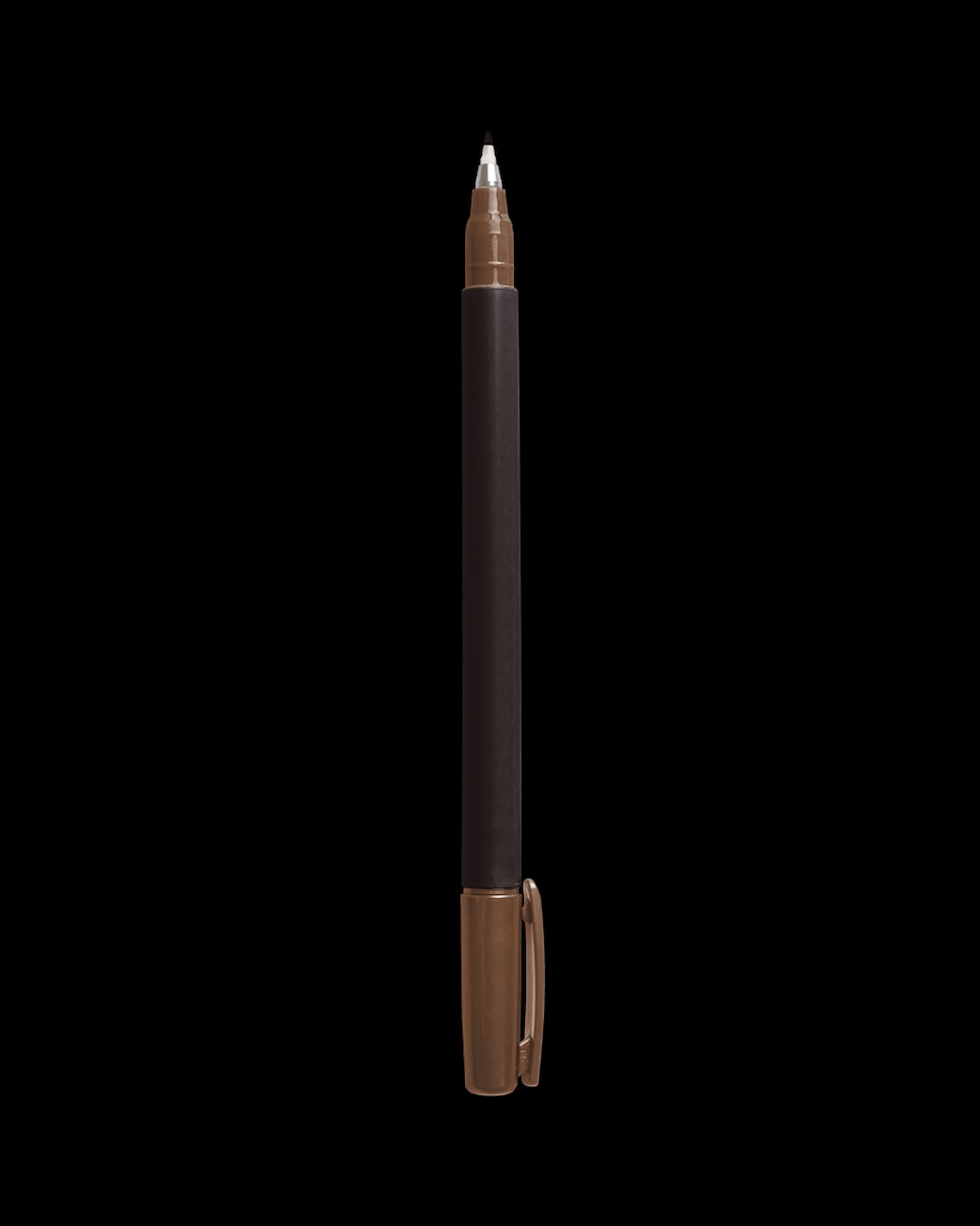 Fine Tip Marker Calligraphy Pen with Open Cap Modern Shadows 04 PNG Image Isolated Object.jpg