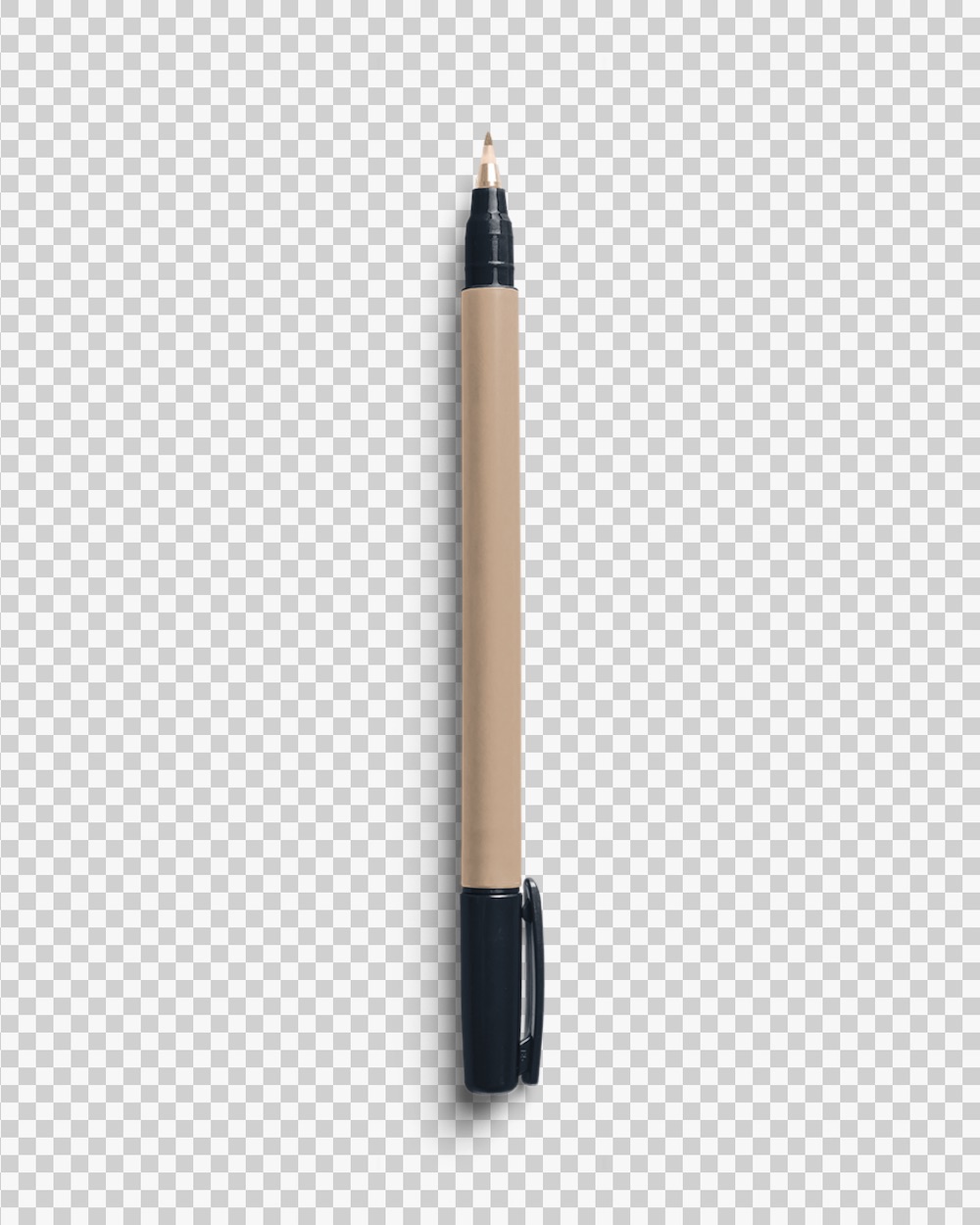 Fine Tip Marker Calligraphy Pen with Open Cap Rich Teal and Rust 03 PNG Image Transparent Background.jpg
