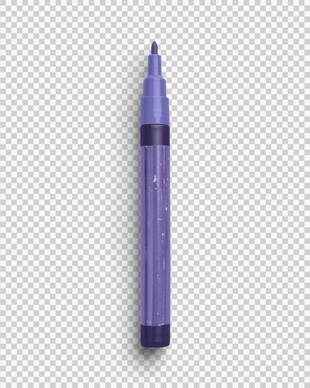 Open Worn Permanent Marker with Fine Tip Artistic Lilac and Cream 03 PNG Image Transparent Background.jpg