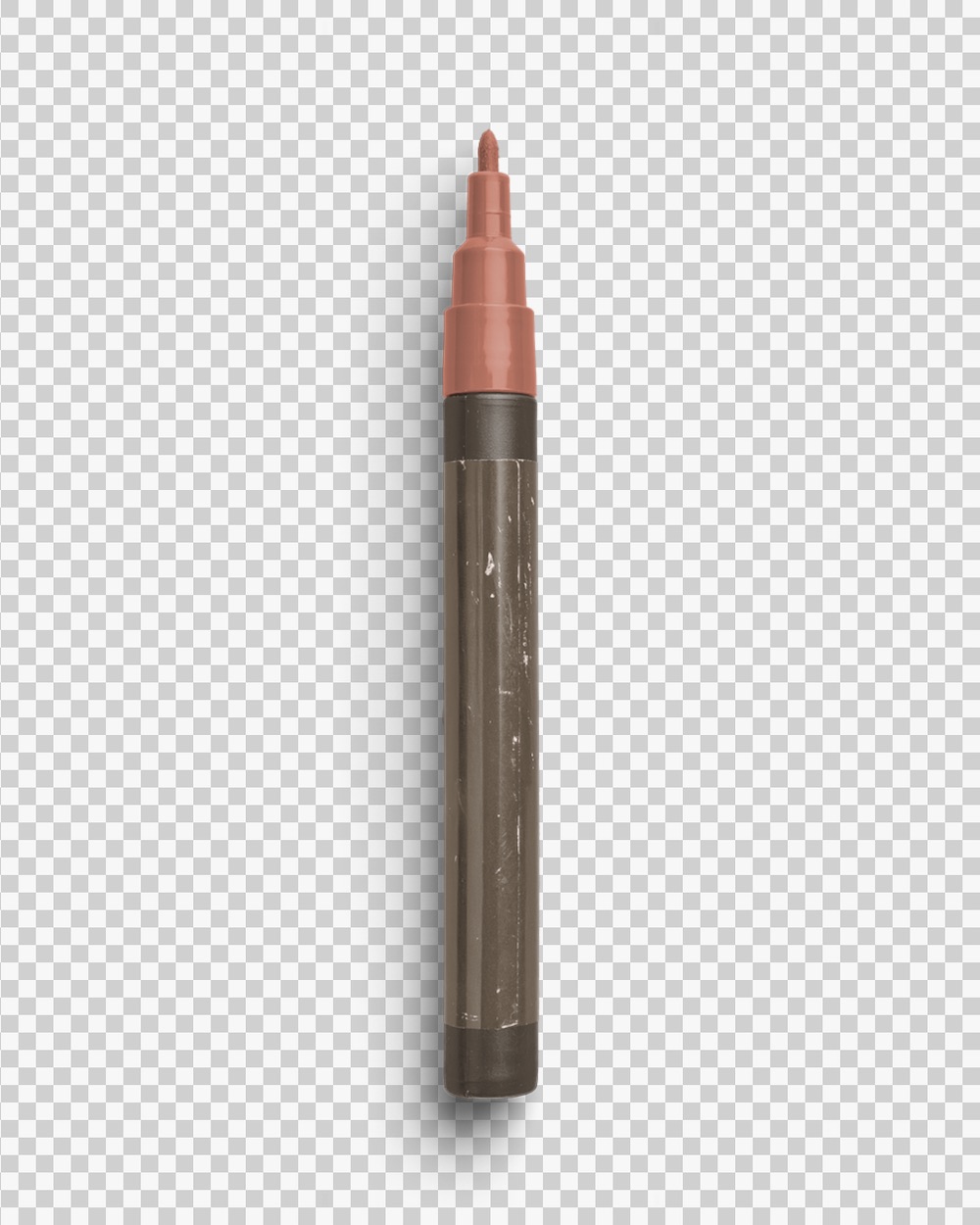 Open Worn Permanent Marker with Fine Tip Blush and Earthy Tones 03 PNG Image Transparent Background.jpg