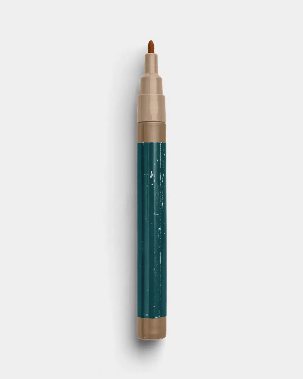 Open Worn Permanent Marker with Fine Tip Rich Teal and Rust 01 PNG Image Thumbnail.jpg