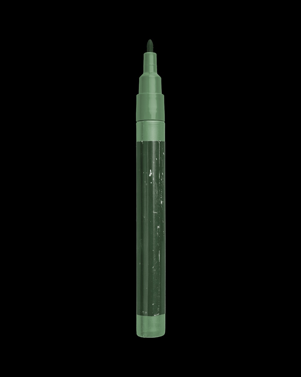 Open Worn Permanent Marker with Fine Tip Soft Sage and Neutrals 04 PNG Image Isolated Object.jpg