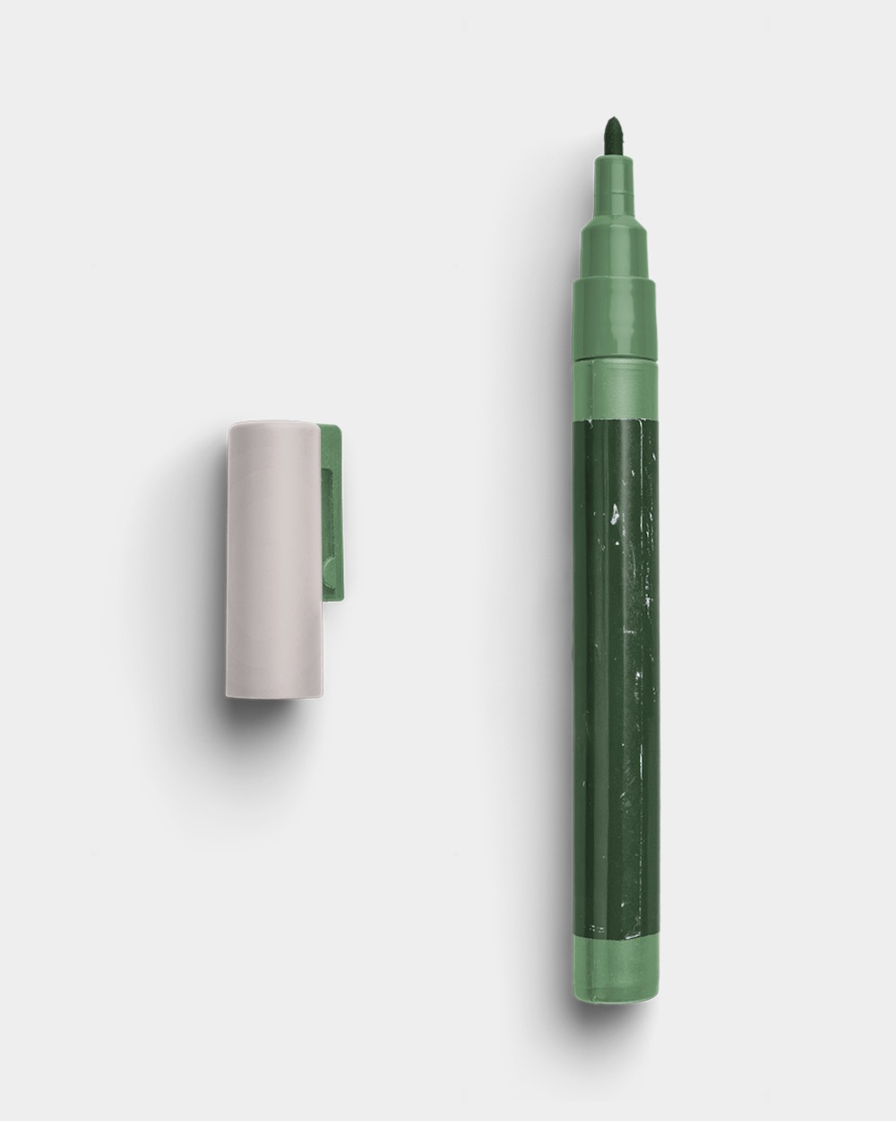 Open Worn Permanent Marker with Fine Tip and Cap Soft Sage and Neutrals 01 PNG Image Thumbnail.jpg