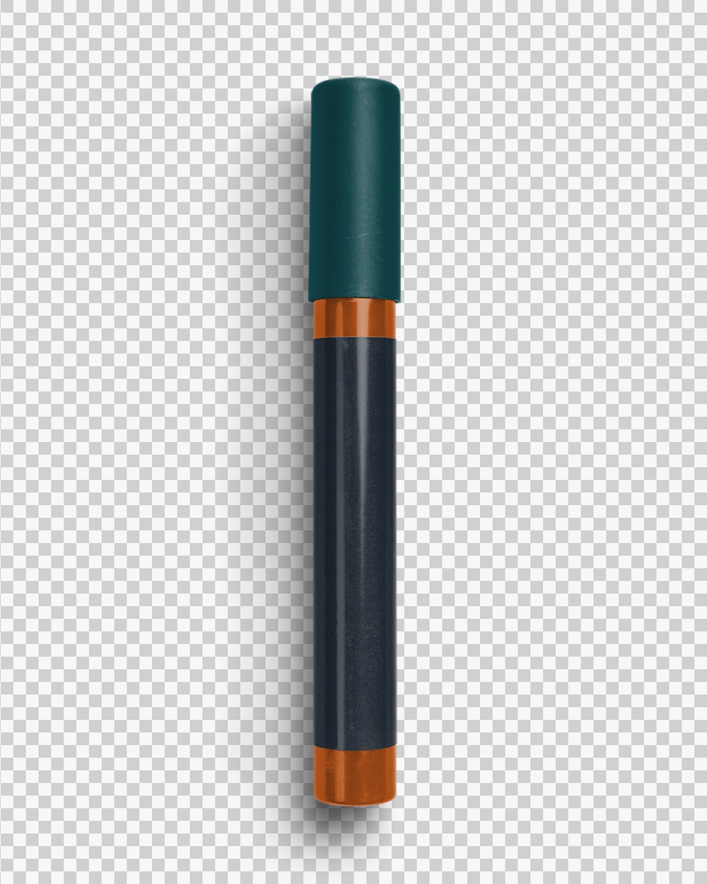 Permanent Marker with Round Tip Rich Teal and Rust 03 PNG Image Transparent Background.jpg