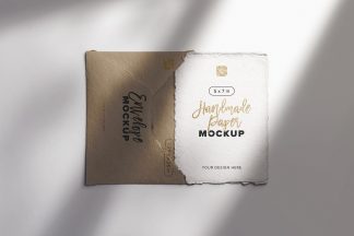 5x7in Handmade Paper Invitation with Open Torn Envelope Mockup 01 Thumbnail.jpg