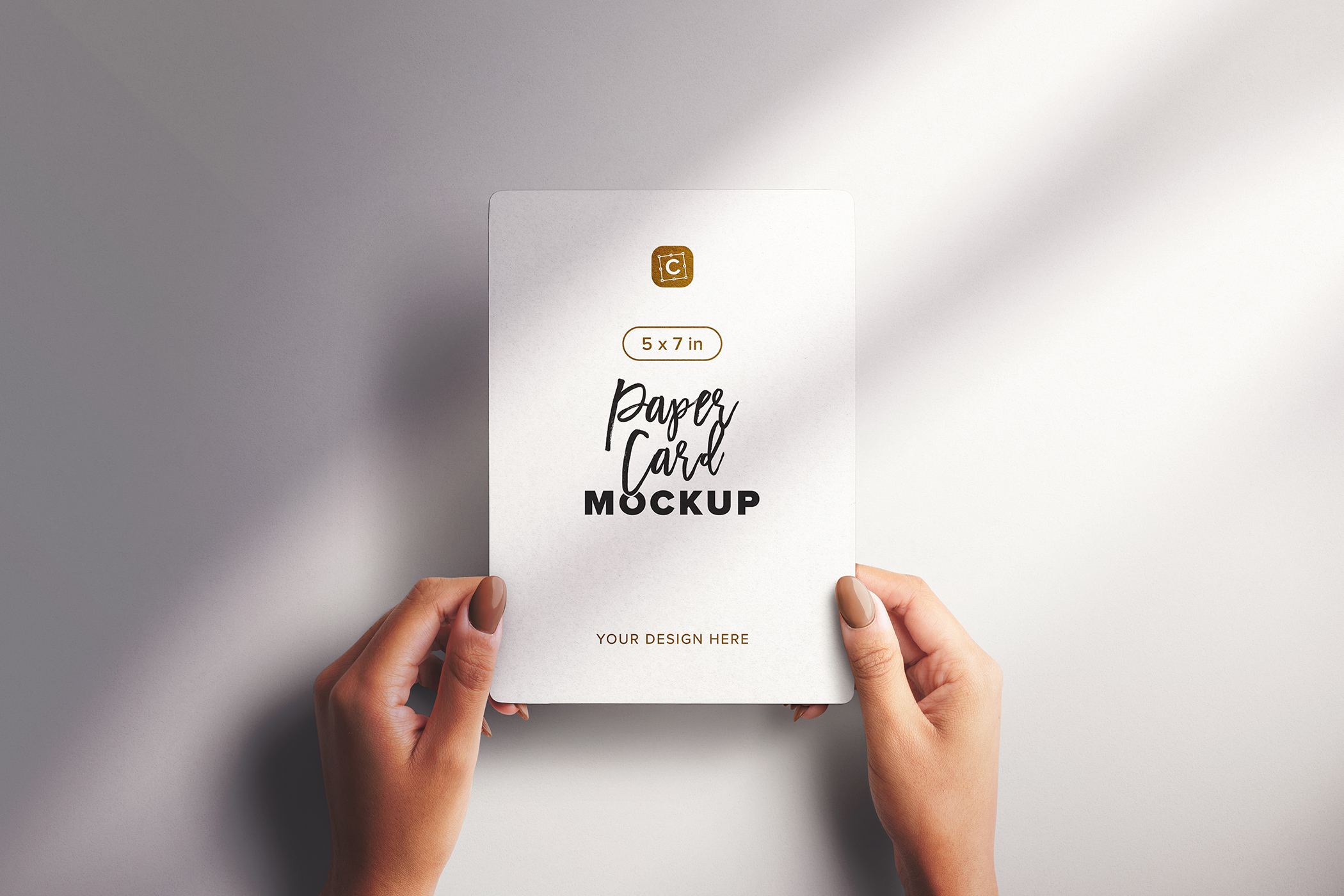 5x7in Rounded Corners Card Mockup in Woman Hands 07 PSD Mockup Scene.jpg