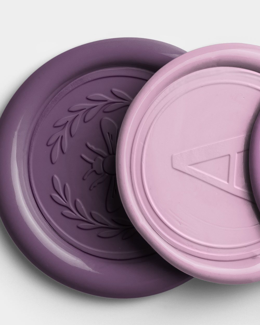 Amethyst Vertical Stack of Four Wax Seals with Design 02 PNG Image High Resolution.jpg