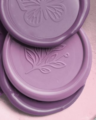 Amethyst Wax Seals in Ceramic Bowl with Design 02 PNG Image High Resolution.jpg
