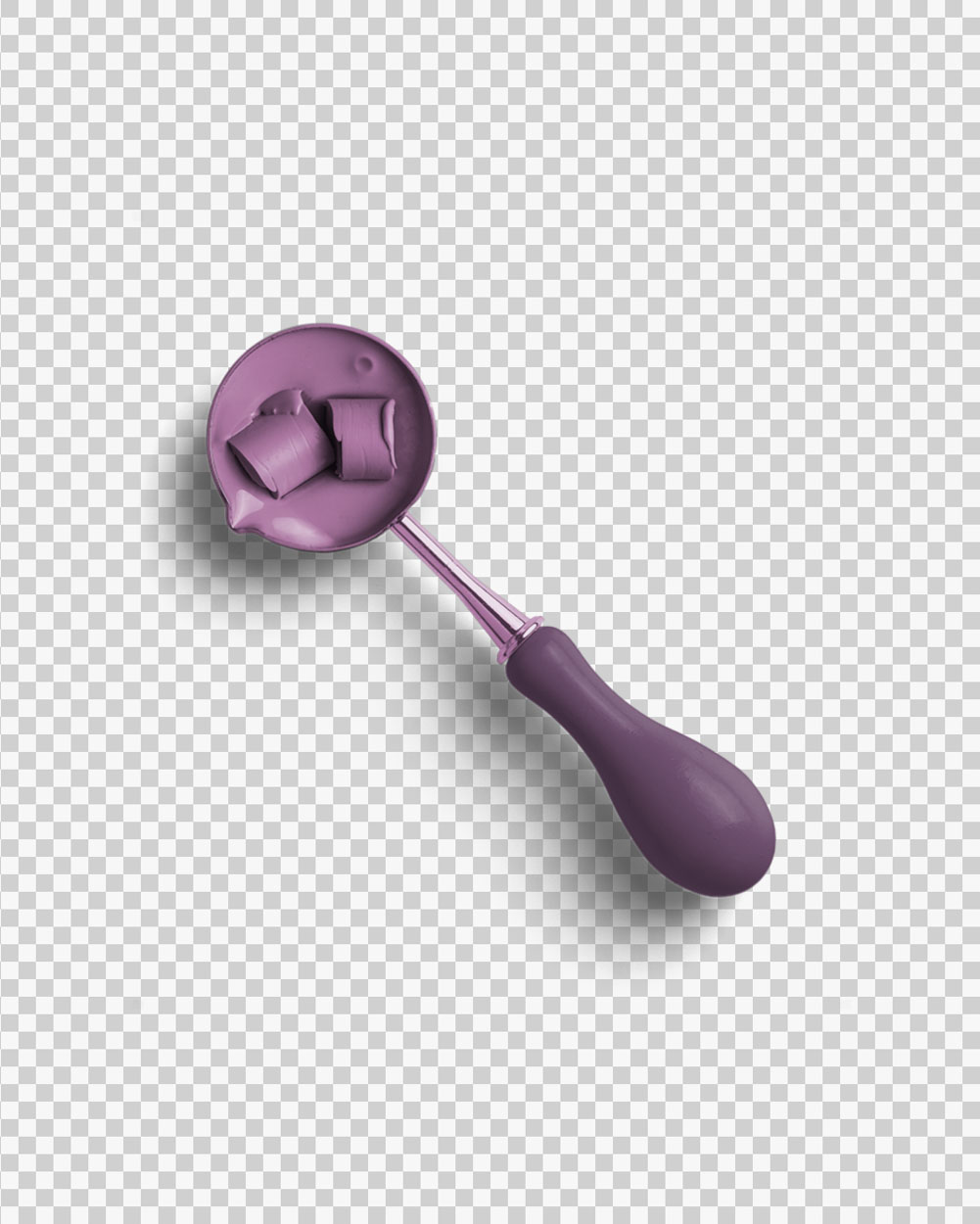 Amethyst Wax in Melting Spoon 03 PNG Image Transparent Background.jpg