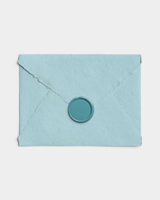 Azure Handmade Paper Envelope with Wax Seal 01 PNG Image Thumbnail.jpg