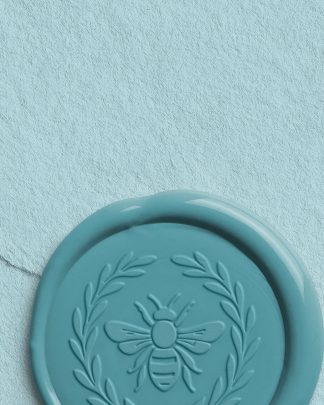 Azure Handmade Paper Envelope with Wax Seal with Design 02 PNG Image High Resolution.jpg