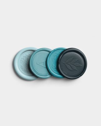 Azure Vertical Stack of Four Wax Seals with Design 01 PNG Image Thumbnail.jpg