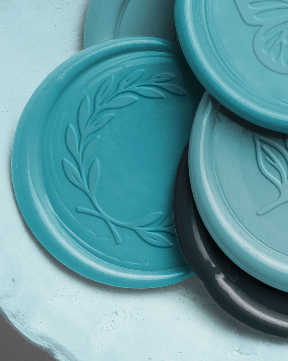 Azure Wax Seals in Ceramic Bowl with Design 02 PNG Image High Resolution.jpg