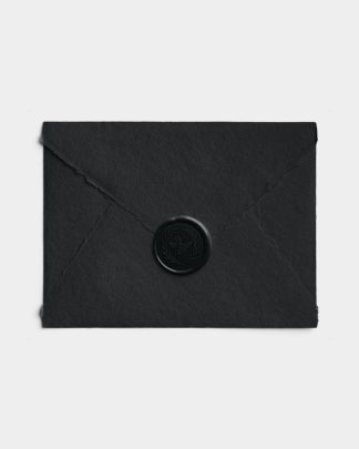 Charcoal Handmade Paper Envelope with Wax Seal with Design 01 PNG Image Thumbnail.jpg