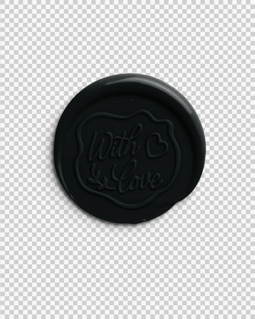 Charcoal Offset Wax Seal with Organic Edge with Design 03 PNG Image Transparent Background.jpg