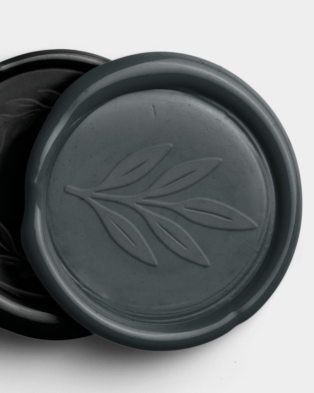 Charcoal Vertical Stack of Four Wax Seals with Design 02 PNG Image High Resolution.jpg