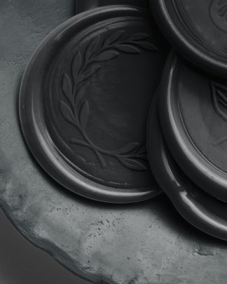Charcoal Wax Seals in Ceramic Bowl with Design 02 PNG Image High Resolution.jpg