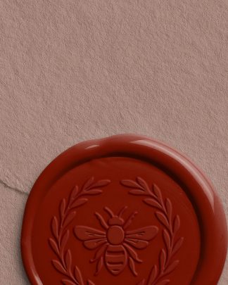 Crimson Handmade Paper Envelope with Wax Seal with Design 02 PNG Image High Resolution.jpg