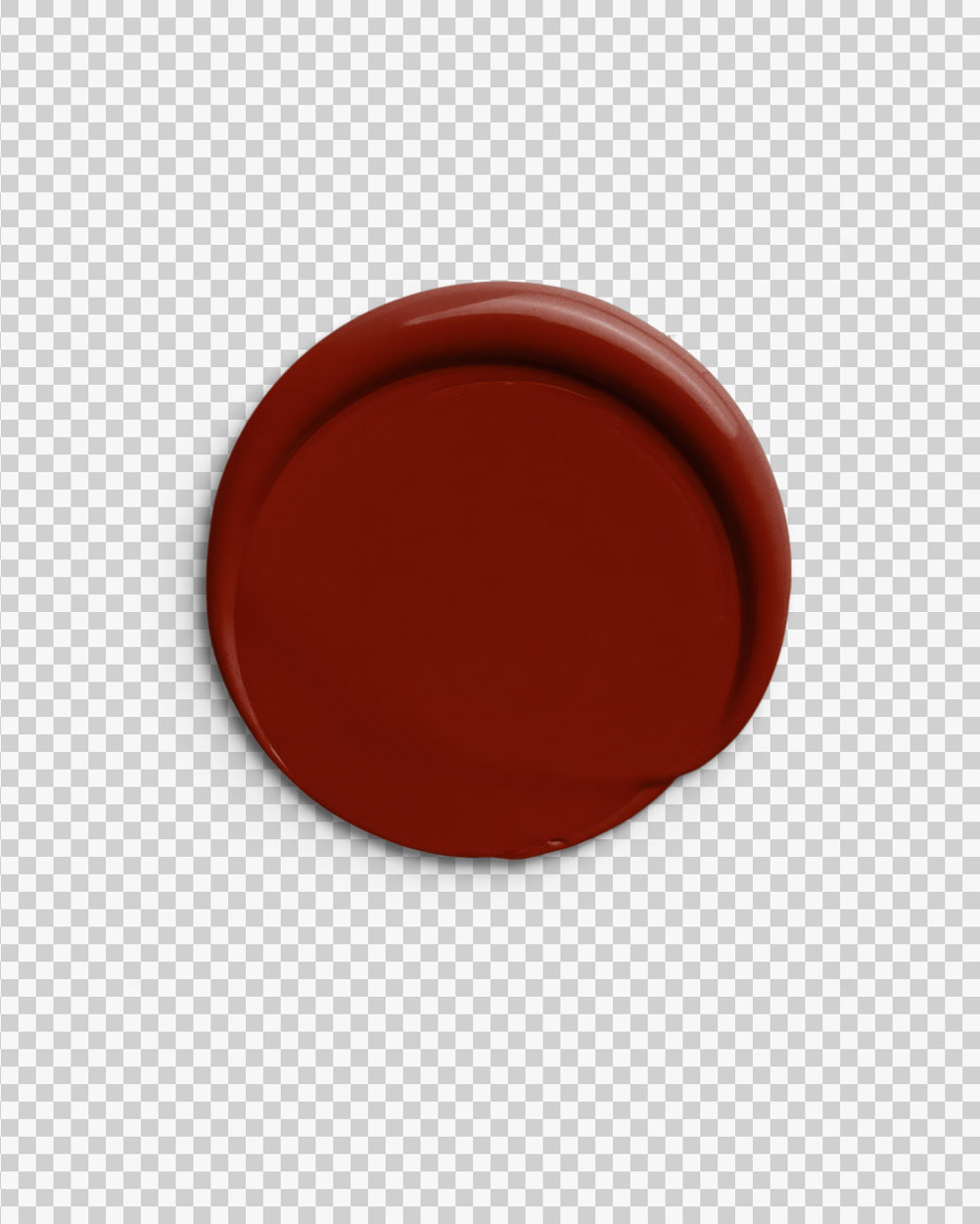 Crimson Offset Wax Seal with Organic Edge 03 PNG Image Transparent Background.jpg