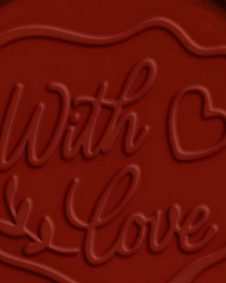 Crimson Offset Wax Seal with Organic Edge with Design 02 PNG Image High Resolution.jpg