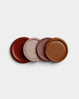 Crimson Vertical Stack of Four Wax Seals with Design 01 PNG Image Thumbnail.jpg